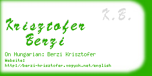 krisztofer berzi business card